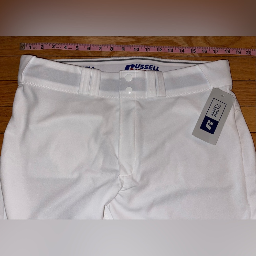 NWT Russell Athletic White Pro Diamond Fit Double Knit Softball Knicker Pants XL - Picture 6 of 8